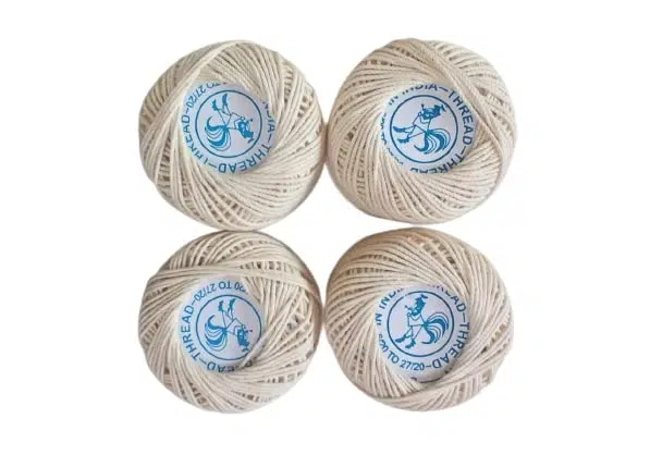 HandPicked Cotton Piping Thread-32Mtr.- Pack of 4Pcs(Dori)