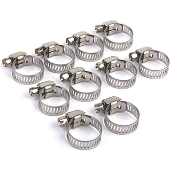 Adjustable Pipe Hose Clips Stainless Spring Clamp 13-19mm 10Pcs