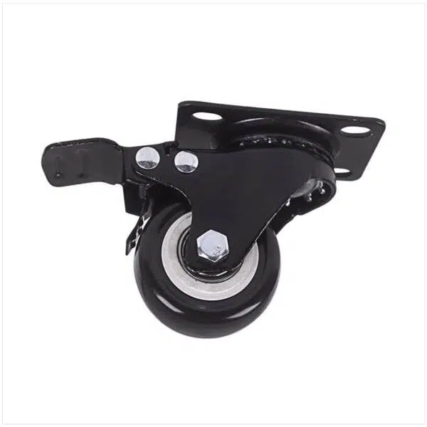 1.5 INCH Rubber PU Castor Wheel(Black)Break-Set of 2 - Image 3