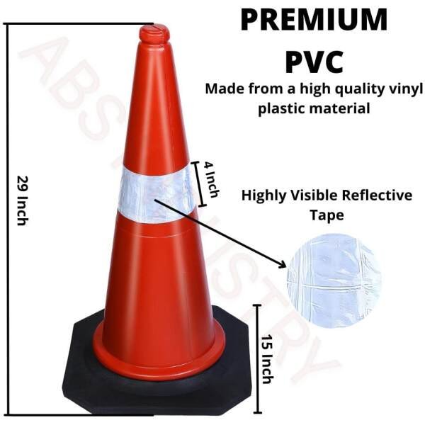 6 Traffic Safety Cone-30" With 6 Meters S Hook Safety Chain - Image 3