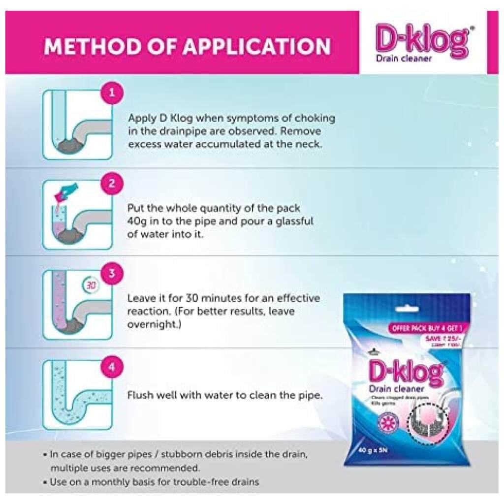 DKlog Drain Cleaner Powder (40g x 5N) Implemental
