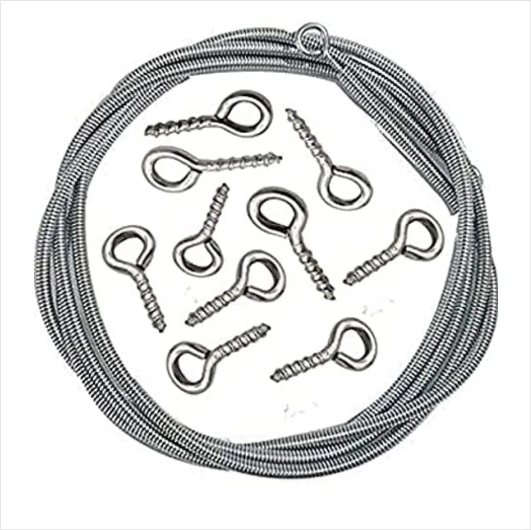 Window Net Curtain 5Meter Spring Wire Kit with 6Hooks - Image 4
