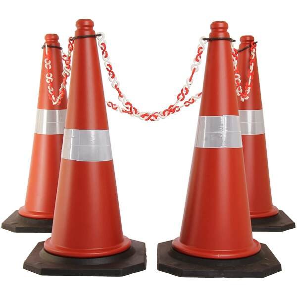 6 Traffic Safety Cone-30" With 6 Meters S Hook Safety Chain - Image 5