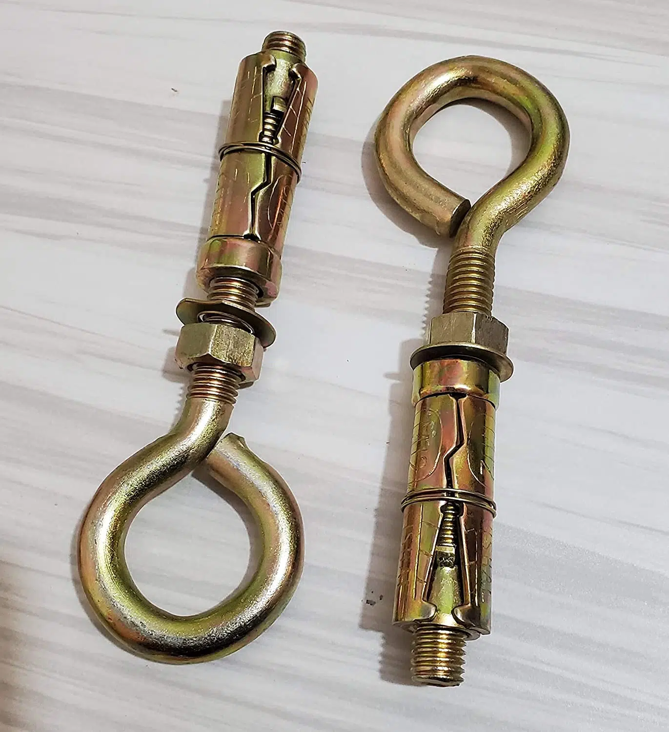 Hard Metal Closed Hook Fasteners M8Golden 8MM-Pack of 4Pcs - Image 3