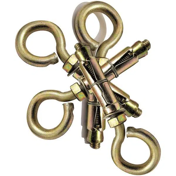Hard Metal Closed Hook Fasteners M8Golden 8MM-Pack of 4Pcs