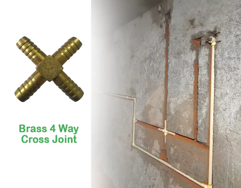 Brass 4 Way Cross Joint - Image 4
