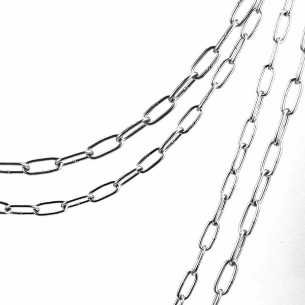 Stainless Steel Chain Decorative Chains for Hanging Clothes, Guardrail, Lifting Chain, Swing, Anti-Theft Chain, Silver (10 Ft.)