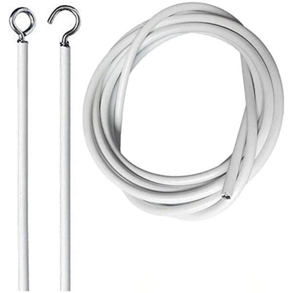 Curtain Wire Spring Steel Cord Cable Kit with Hooks and Eyes