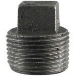 GI Pipe Fitting Plain Plug Square Head-Set of 2