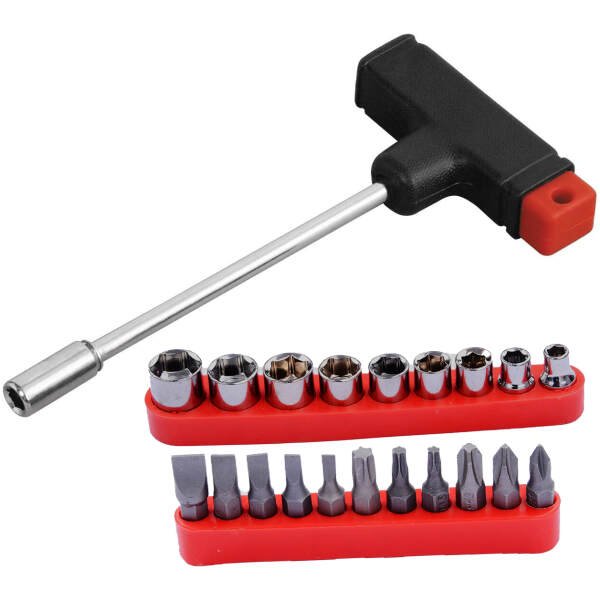 T-Bar Socket & Bit-Set - Power grip