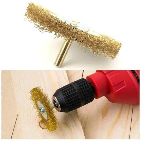 Round Brush Polishing Brush Brass Wire (Pack of 5) - Image 5