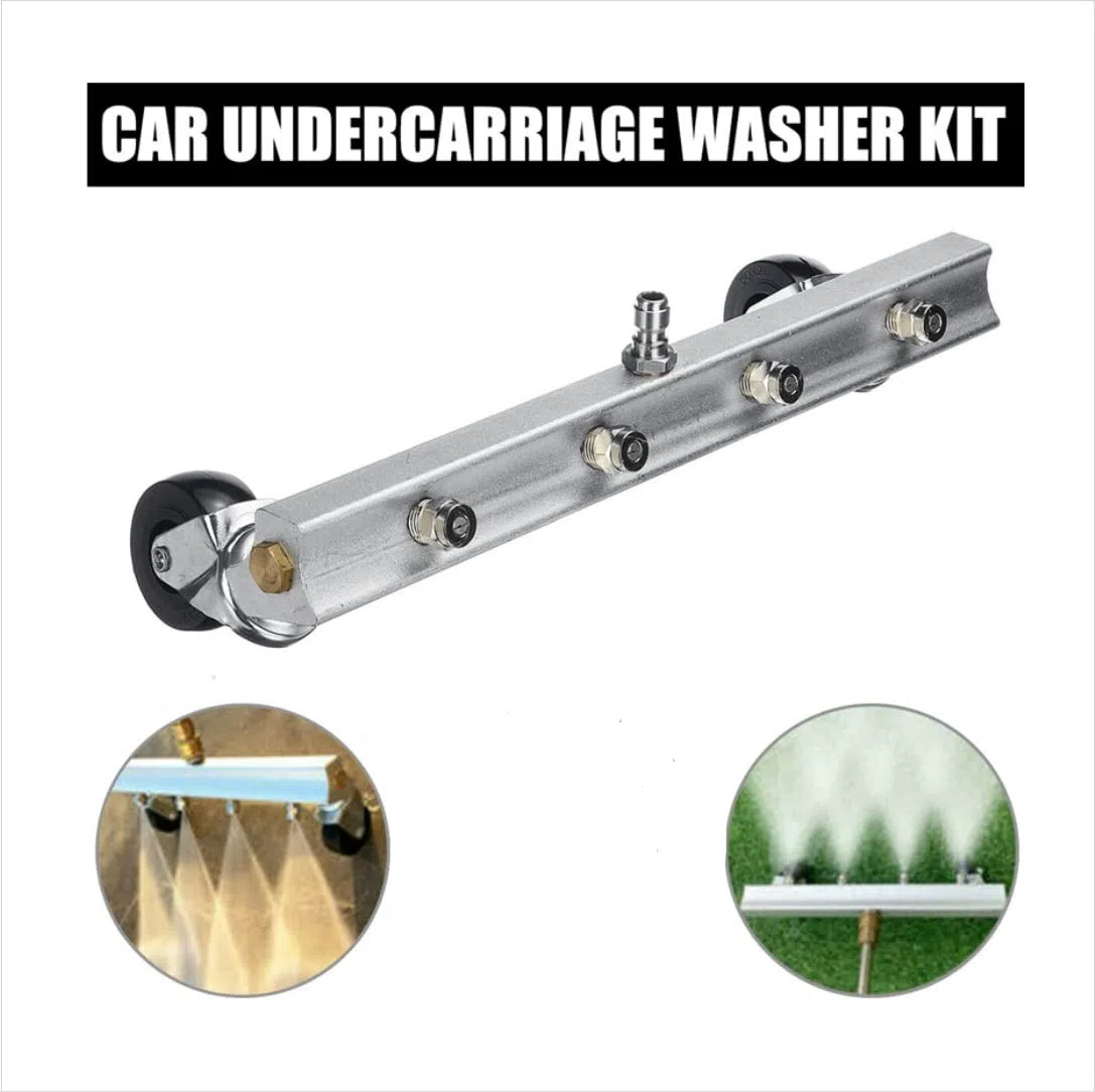 High Pressure Undercarriage Cleaner Water Broom Under Cars Wash w/4 - Image 4