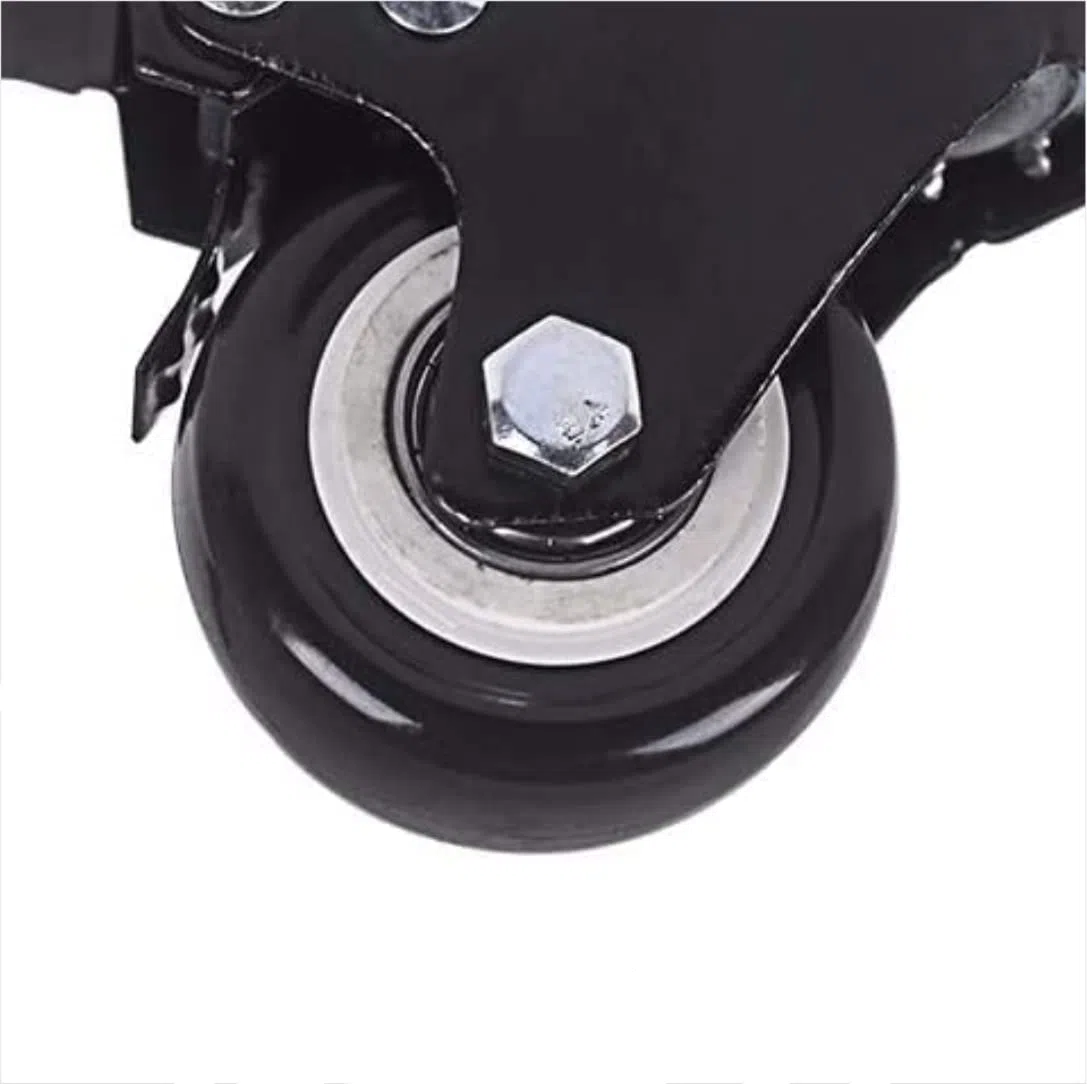 1.5 INCH Rubber PU Castor Wheel(Black)Break-Set of 2 - Image 2