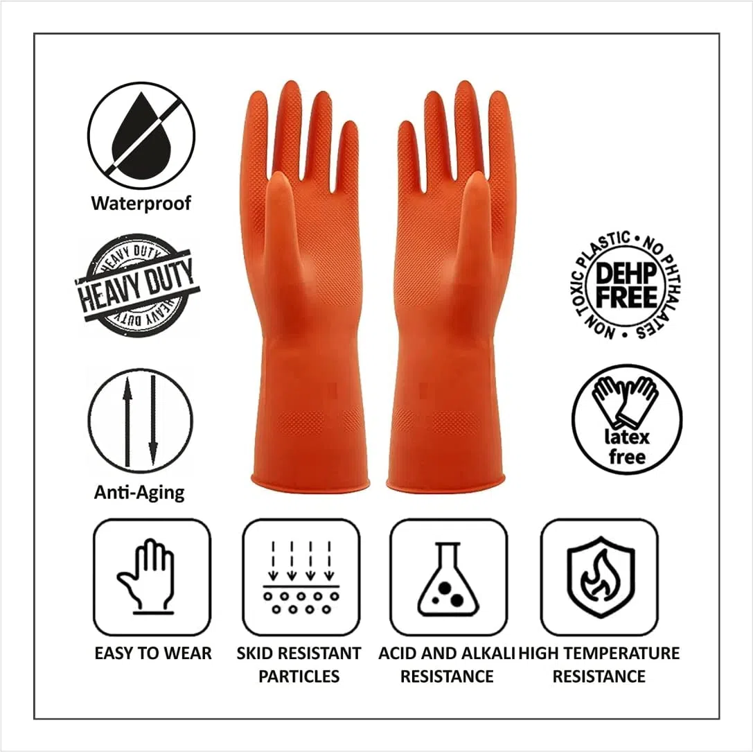 Rubber Hand Gloves 10inch - Image 4