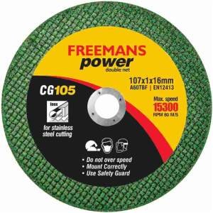 Freemans Power Cut Off Wheels,Iron Cutting Wheel 4-Inch(107x1x16mm) (Pack of 5)