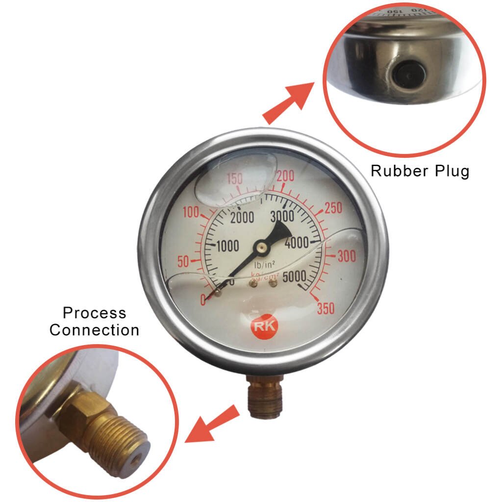 SS Glycerin Filled Pressure Gauge – Implemental