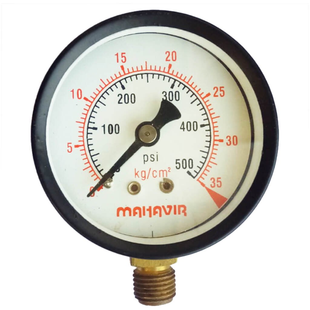 Pressure Gauge 2 12 Inch Thread 14inch 500 Psi 35 Kgcm² Implemental