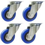 Johnson Plate Type Trolley Wheel Without Break Set Of 4