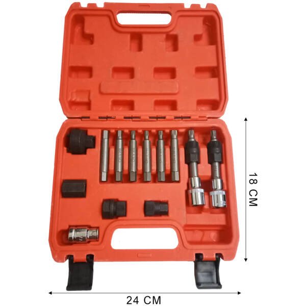 13Pcs Alternator Pulley Removal Bit Socket Set - Image 3