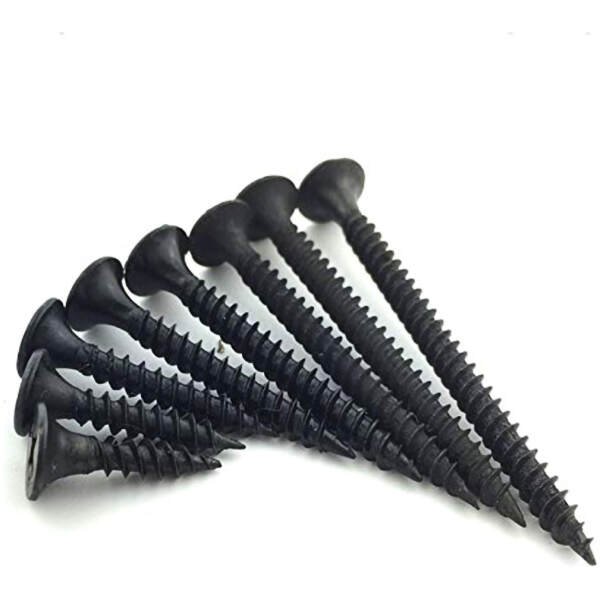 Black Drywall Gypsum Screws - Pack of 100pcs