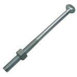 Carriage Bolts with Nuts 3/8x6inch - 10Pcs