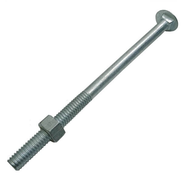Carriage Bolts with Nuts 3/8x6inch - 10Pcs