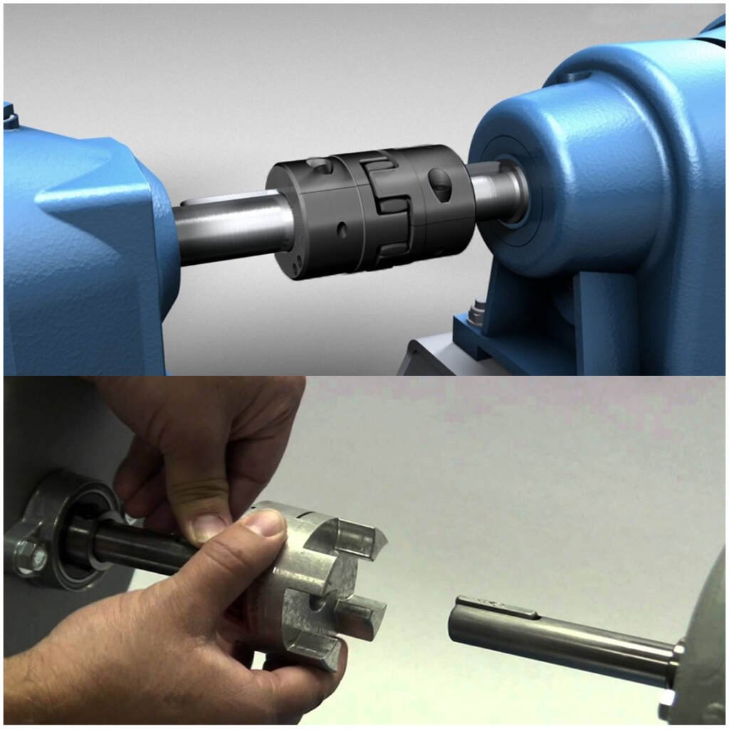 Lovejoy Jaw Coupling with Flexible Rubber Implemental