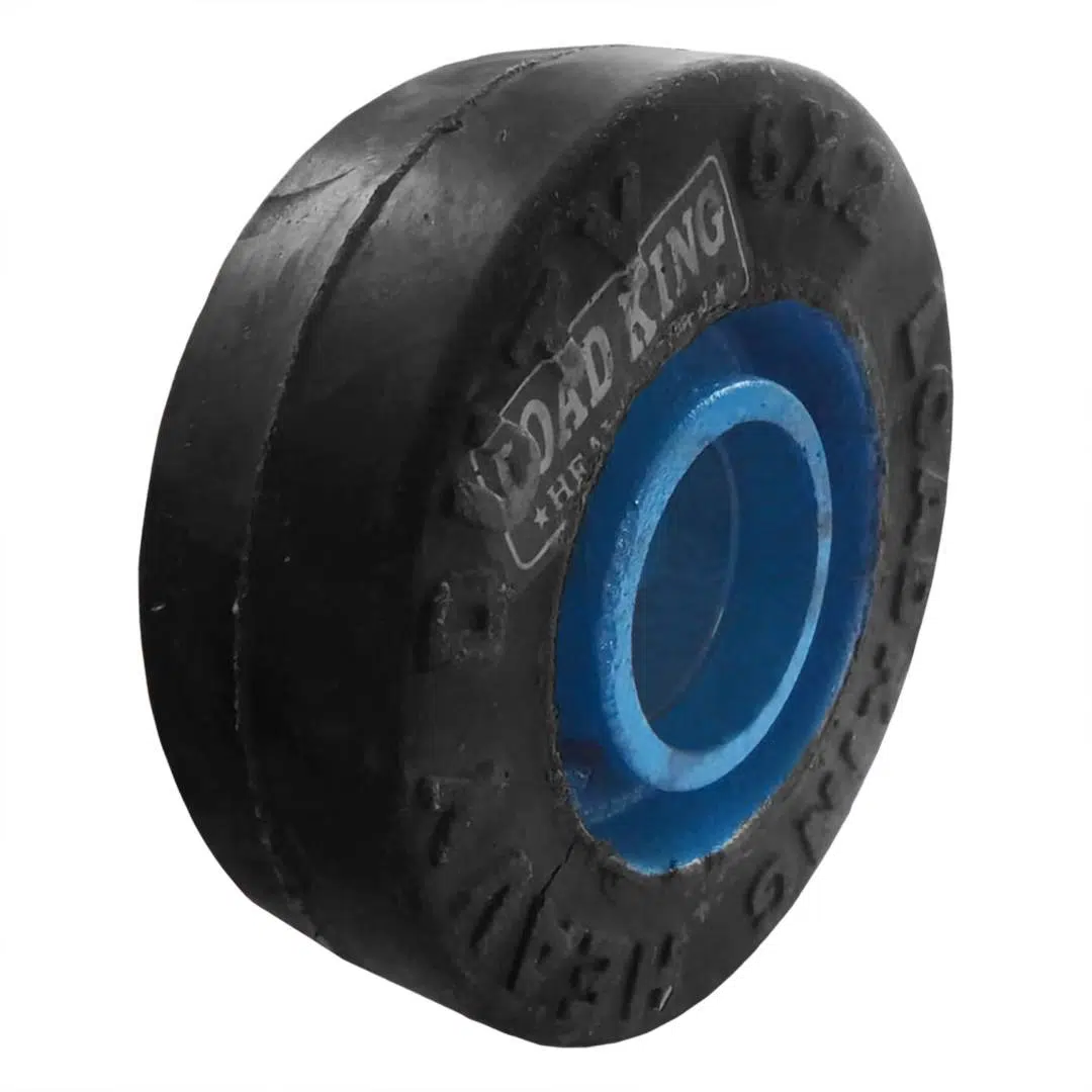 Rubber Bonded C.I Wheel With Bearing
