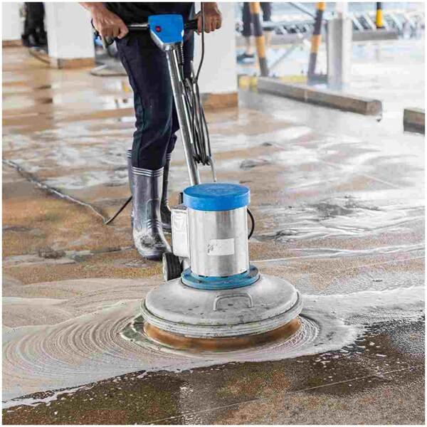 Floor pad 17 Inch - Attached with Single Disc Floor Scrubber & Polisher Machine - Image 4