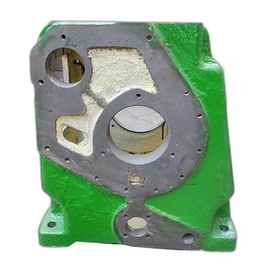 Single Cylinder Crankcase, Green and Grey Industrial Engine Component